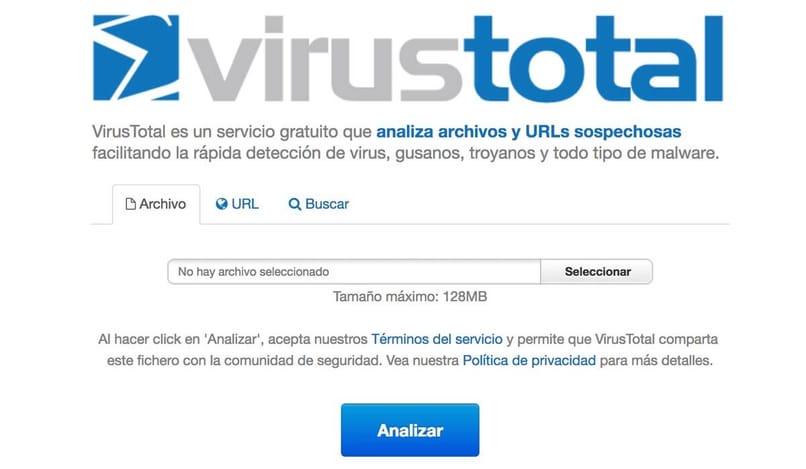 aplicacion virus total