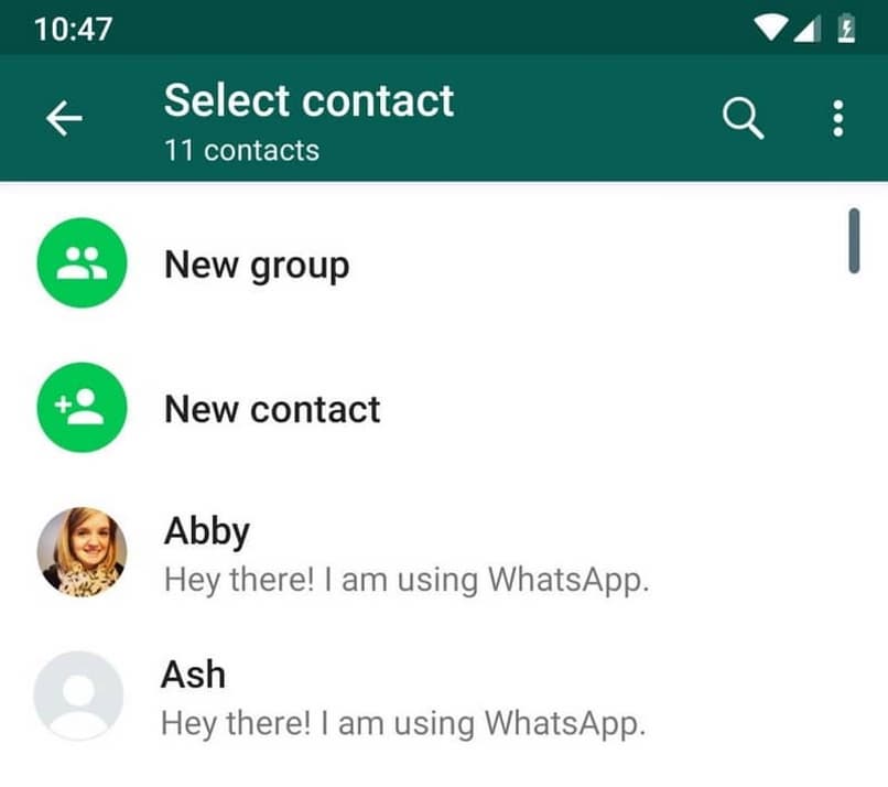 visualizar total contactos whatsapp
