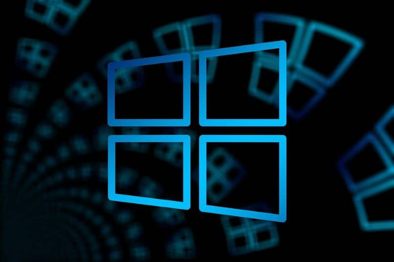 Windows 10-Emblem schwarzer Hintergrund
