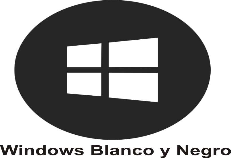 emblema de windows en blanco y negro 