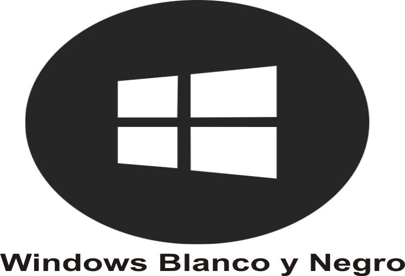 emblema de windows en blanco y negro