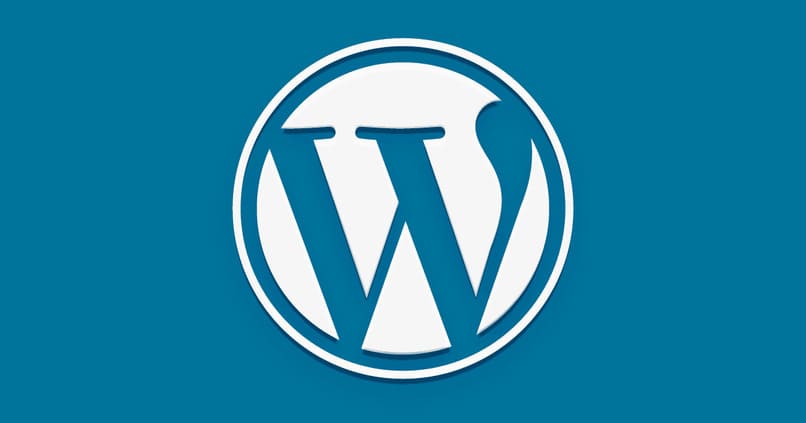 WordPress-Logo mit blauem Hintergrund